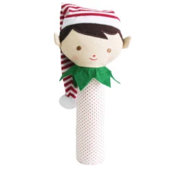 Alimrose | Cheeky Elf Rattle & Squeaker | Green