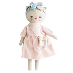 Alimrose | Mini Lilly Kitty | Pink Linen 26cm