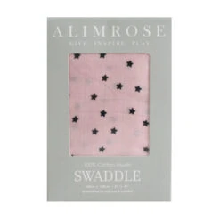 Alimrose | Muslin Swaddle | Starry Night Pink