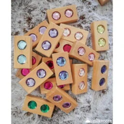 Bauspiel | Colour Street | 45 Blocks With Tray -Simple Play Stories Bauspiel Colour Street Wooden Gem Blocks a8981a8c 04f4 481a b397 6ead5f5d5114