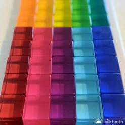 Bauspiel | Lucite Cubes | 100 Blocks With Tray -Simple Play Stories Bauspiel Lucite Cubes 50 3