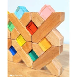 Bauspiel | Lucite Cubes | 100 Blocks With Tray -Simple Play Stories Bauspiel X Shapes Crosses Wooden Building Blocks Lucite Cubes 2 dafdedc7 8675 44a3 9c55 bb62ff4247ec