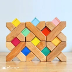 Bauspiel | Lucite Cubes | 100 Blocks With Tray -Simple Play Stories Bauspiel X Shapes Lucite Cubes Wooden Building Blocks 2 c2b3b21c f015 4ea4 a5e1 67a9bcedfcf1