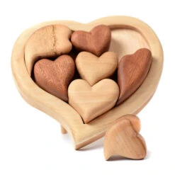 Bumbu Toys | Heart Puzzle -Simple Play Stories Bumbu Wooden Heart Puzzle 3