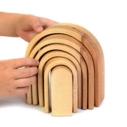 Bumbu Toys | Stacking Arches | Natural 6 Bumbu Toys | Stacking Arches | Natural -Simple Play Stories Bumbu Wooden Stacking Arches Natural 2