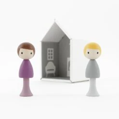 CLiCQUES | Magnetic Wooden Toys | Luca & Tom -Simple Play Stories CLiCQUES wooden toys magnetic timber people Luca Tom with house 2