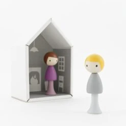 CLiCQUES | Magnetic Wooden Toys | Luca & Tom -Simple Play Stories CLiCQUES wooden toys magnetic timber people Luca Tom with house