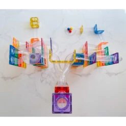 Connetix Tiles | 92 Piece Rainbow Ball Run -Simple Play Stories Connetix Ball Run 92 pieces 7