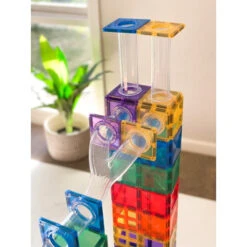 Connetix Tiles | 92 Piece Rainbow Ball Run -Simple Play Stories Connetix Ball Run 92 pieces 8