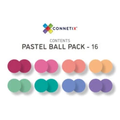 Connetix Tiles | 16 Piece Pastel Replacement Balls -Simple Play Stories Connetix Replacement Balls Pastel 6