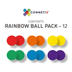 Connetix Tiles | 12 Piece Rainbow Replacement Balls -Simple Play Stories Connetix Replacement Balls Rainbow 5