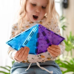 Connetix Tiles | 30 Piece Rainbow Geometry Pack -Simple Play Stories Connetix Tiles 30 Piece Geometry Pack 2