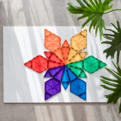 Connetix Tiles | 30 Piece Rainbow Geometry Pack -Simple Play Stories Connetix Tiles 30 Piece Geometry Pack 6