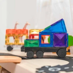 Connetix Tiles | 50 Piece Rainbow Transport Pack -Simple Play Stories Connetix Tiles 50 Piece Rainbow Transport Pack 7