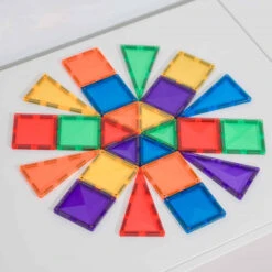 Connetix Tiles | 24 Piece Rainbow Mini Pack -Simple Play Stories Connetix Tiles Rainbow Mini Pack 24 Pieces 2