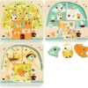 Djeco | Three-Layer Wooden Puzzle | Tree House Chez-Nut