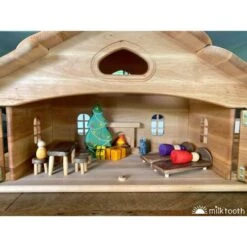Drewart | Witch's House Natural Roof | Wooden Doll House -Simple Play Stories Drewart Witch House Bumbu Furniture Campfire Cat Mikheev Christmas Tree Milk Tooth 3