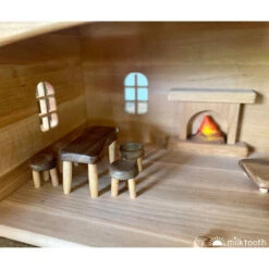 Drewart | Witch's House Natural Roof | Wooden Doll House -Simple Play Stories Drewart Witches House Bumbu Furniture Milk Tooth 2