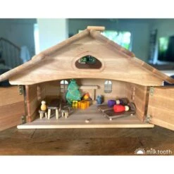 Drewart | Witch's House Natural Roof | Wooden Doll House -Simple Play Stories Drewart Witches House Bumbu Furniture Milk Tooth