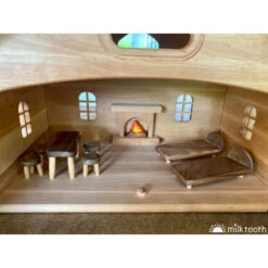 Drewart | Witch's House Natural Roof | Wooden Doll House -Simple Play Stories Drewart Witchs House Bumbu Furniture Milk Tooth