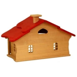 Drewart | Witch's House Red Roof | Wooden Doll House -Simple Play Stories Drewart Witchs House Red Roof 3