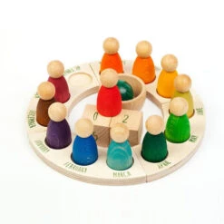 Grapat | Perpetual Calendar With Nins -Simple Play Stories Grapat Perpetual Calendar English Wooden Toy 2