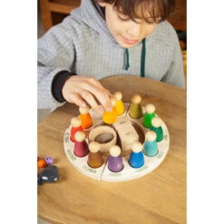 Grapat | Perpetual Calendar With Nins -Simple Play Stories Grapat Perpetual Calendar English Wooden Toy 4