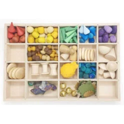 Grapat | Tinker Tray -Simple Play Stories Grapat Tinker Tray Timber Toy Box With Compartments