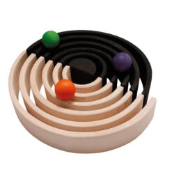 Grimm's | Large Rainbow Monochrome -Simple Play Stories Grimm s Rainbow Monochrome Wooden Stacking Toy Extra Large Milk Tooth 3