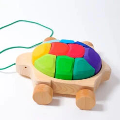Grimm's | Rainbow Turtle Pull Along