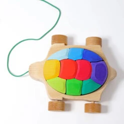 Grimm's | Rainbow Turtle Pull Along -Simple Play Stories Grimm s Rainbow Turtle Pull Along 7