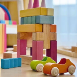 Grimm's | Stairway Building Set -Simple Play Stories Grimm s Stairway Building Set Large Stepped Pyramid LSP 3