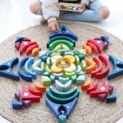 Grimm's | Arcs In Squares Building Set -Simple Play Stories Grimms Arcs in Squares Building Set 10