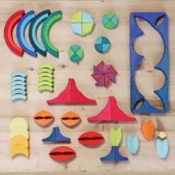 Grimm's | Arcs In Squares Building Set -Simple Play Stories Grimms Arcs in Squares Building Set 5