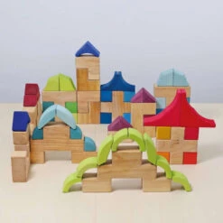 Grimm's | Arcs In Squares Building Set -Simple Play Stories Grimms Arcs in Squares Building Set Staircase Stairway