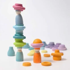Grimm's | Building Rings Pastel -Simple Play Stories Grimms Building Rings Pastel 3