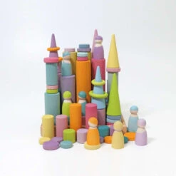 Grimm's | Building Rollers Large Pastel 15 Grimm's | Building Rollers Large Pastel -Simple Play Stories Grimms Building Rollers Large Pastel 3