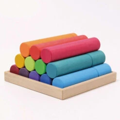 Grimm's | Building Rollers Large Rainbow