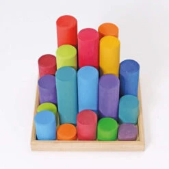 Grimm's | Building Rollers Large Rainbow -Simple Play Stories Grimms Building Rollers Large Rainbow 4