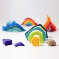 Grimm's | Four Elements Puzzle Small | Building Set -Simple Play Stories Grimms Building Set Four Elements Small 5