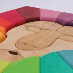 Grimm's | Rainbow Lion Building Set -Simple Play Stories Grimms Building Set Rainbow Lion 5