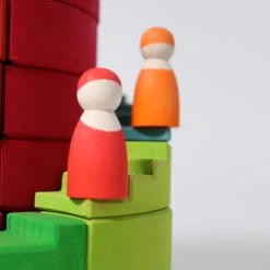 Grimm's | Counterrotating Stepped Spiral -Simple Play Stories Grimms Counterrotating Spiral Blocks 3