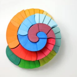 Grimm's | Counterrotating Stepped Spiral -Simple Play Stories Grimms Counterrotating Spiral Blocks 4