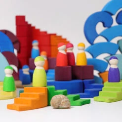 Grimm's | Counterrotating Stepped Spiral -Simple Play Stories Grimms Counterrotating Spiral Blocks 7