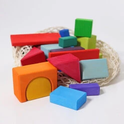 Grimm's | Geometric Blocks | Coloured 30 Pieces
