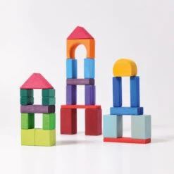 Grimm's | Geometric Blocks | Coloured 30 Pieces -Simple Play Stories Grimms Geometric Blocks Coloured 30 Pieces 4