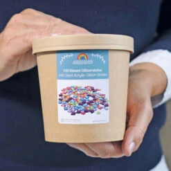 Grimm's | Glitter Stones Giant | 140 Pieces -Simple Play Stories Grimms Glitter Stones Giant 140 Pieces 3