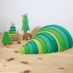 Grimm's | Large Rainbow Forest Green -Simple Play Stories Grimms Large Rainbow Forest Green 3