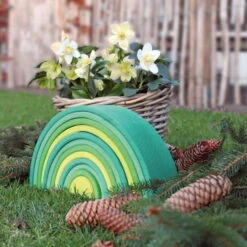 Grimm's | Large Rainbow Forest Green -Simple Play Stories Grimms Large Rainbow Forest Green 4