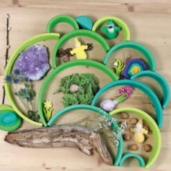 Grimm's | Large Rainbow Meadow Green -Simple Play Stories Grimms Large Rainbow Meadow Green 5